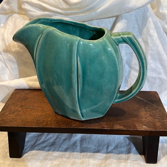 Mccoy Other - Vintage McCoy Mid Century Modern Tulip Bamboo Ceramic Pitcher